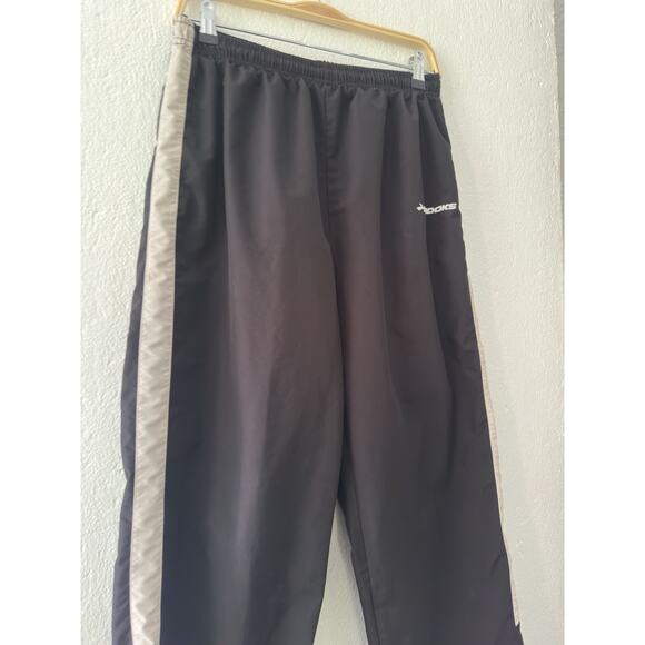 BROOKS Size XS Womens BLK Stretch Waist Pull On Leg Zip Windproof Track Pants - Picture 4 of 15